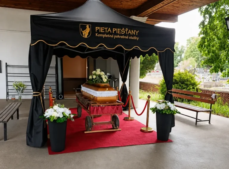 Dôstojne pripravený priestor na poslednú rozlúčku Pieta Piešťany